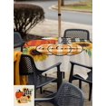 thumbnail image 4 of Outdoor Tablecloth with Umbrella Hole and Zipper, Thanksgiving Square Table Cloth 54x54 Inch Waterproof Tablecloth, Fall Rustic Colorful Plaid Pumpkin Sunflower Picnic Table Cover for Patio Camping, 4 of 7