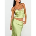 thumbnail image 5 of Yunliwuli Women's Summer Cami Tops Floral Applique Tank Tops Sleeveless Spaghetti Strap Camisoles, 5 of 9