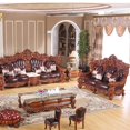 thumbnail image 2 of European Genuine Leather Solid Wood Sofa 124 Combination Living Room Luxury Villa Furniture Whole House Matching French Style My Lux Decor Round, 2 of 12