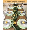 thumbnail image 4 of 15 Inch Round Placemats Set of 4, Green Leaves Non Slip Heat Insulation PP Table Mats, Summer Botanical Farmhouse Leaf Washable Place Mats for Kitchen Dining Party Table Decor, 4 of 7