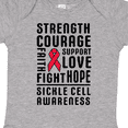 thumbnail image 4 of Inktastic Sickle Cell Awareness Strength Courage and Support Boys or Girls Baby Bodysuit, 4 of 5
