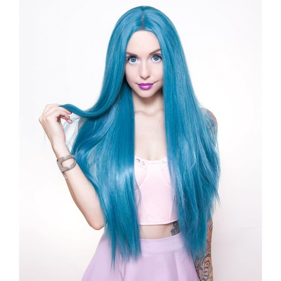 (Lacefront) Yaki Straight 32"- Turquoise Mix	00701