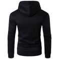 thumbnail image 4 of Sudadera con capucha de primavera y otoño para hombre, suéter informal con cuello levantado, capucha de cuero de retazos negros Pompotops oipoqjl16396, 4 of 9