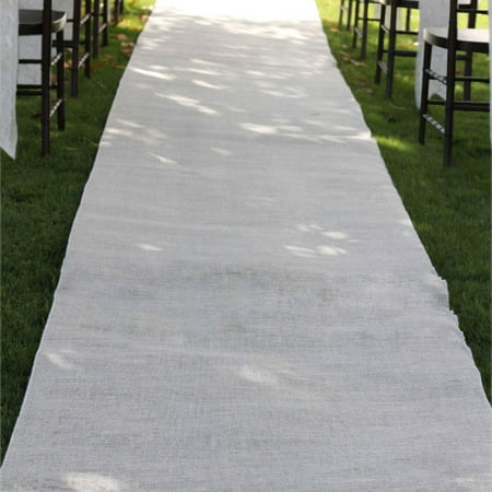 Burlap Aisle Runner Beach Garden Wedding, 36-inch x 100-feet, Ivory