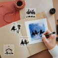 thumbnail image 3 of 4Pcs 4 Styles PVC Stamp for DIY Scrapbooking Human 55x55mm 1pc/style, 3 of 9