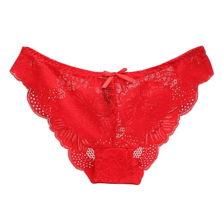 

TAIAOJING Seamless Thong For Women Fashion Delicate Translucent Underwear Sheer Lace Tank Lace Underpant Women s Brief