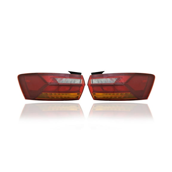 Tail Light Assembly - Compatible/Replacement for '19-19 VW Volkswagen Jetta/GLI Sedan - Outer On Body Quarter Panel, LED - Pair, Left Driver   Right Passenger Set - 17A945096A, 17A945095A