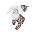 thumbnail image 2 of Thanksgiving Baby Girl Boy Outfit 3M 6M 12M 18M My First Thanksgiving Romper Turkey Long Pants Hat 3Pcs Clothes Set 0-18M, 2 of 9