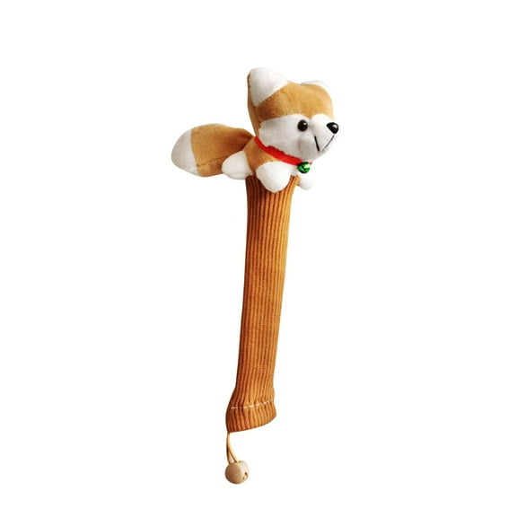 Baoblaze Badminton Racket Grip Cover, Plush Racket Grip, Stuffed Animal, Shock Absorbing, Brown