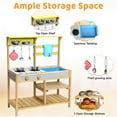 thumbnail image 3 of TROPOW Wooden Play Kitchen - Removable Sink & Faucet, Water Box, Stove Top, Storage Shelves, Indoor Outdoor Pretend Mud Kitchen for Toddler Age 3+, Toy Kitchen Set,Christmas Gifts for Kids, 3 of 9