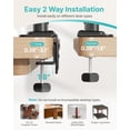 thumbnail image 4 of Dual Monitor Arm Stand, Stacked Mount for 17-34 in Screens, 33 lb per Arm, Vesa 75/100, Black/White, 4 of 9