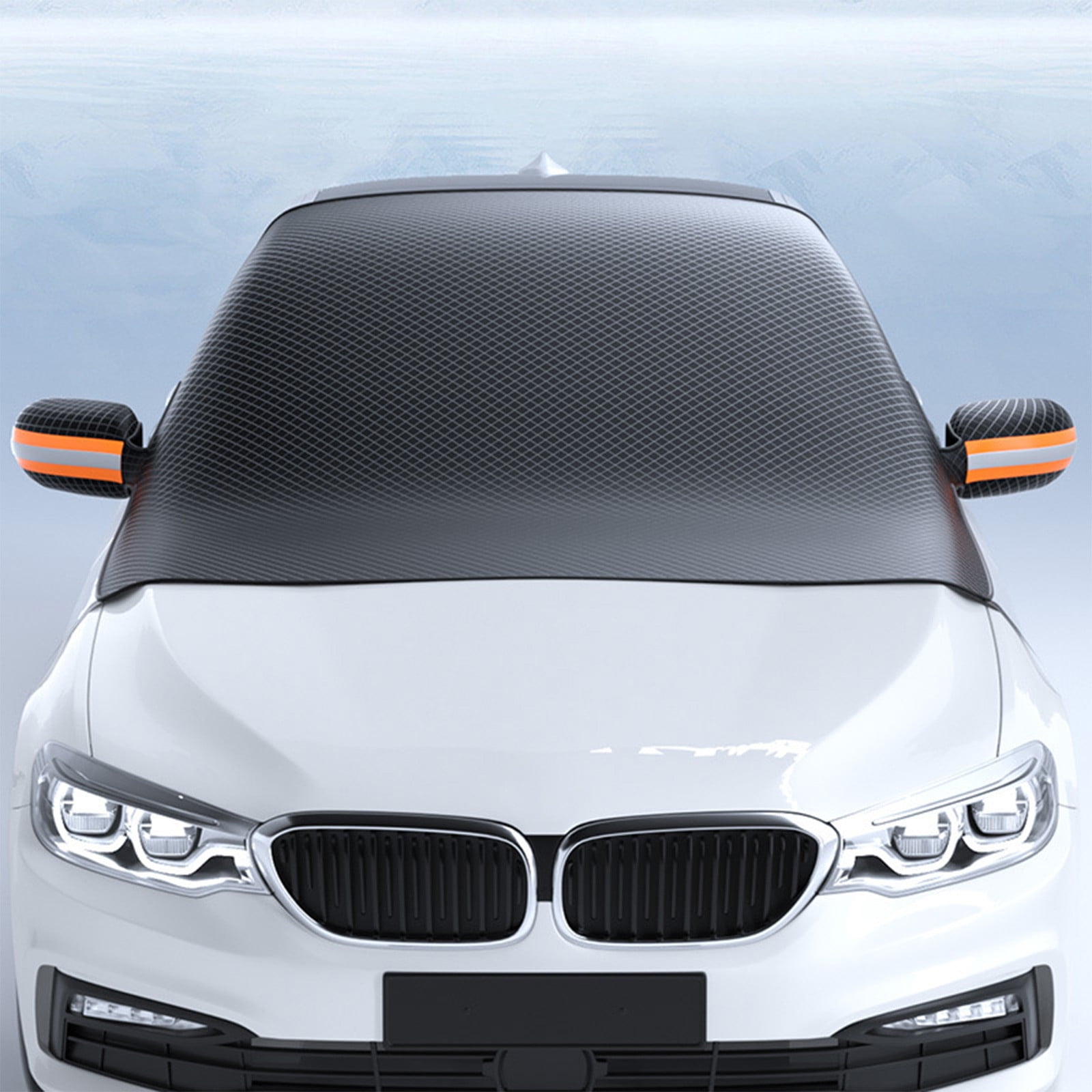 Ranliy Magnetic Windshield Cover for Ice and Snow, Car Front Windshield Protector, Multi-Directional Protection, Sunproof Waterproof Heat Insulation, Universal Sunshade Cover for Suv, Truck