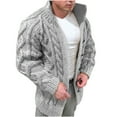 thumbnail image 2 of cllios Men's Fashion Warm Autumn And Winter Pure Color Wool Knitted Sweater Cardigan, 2 of 3