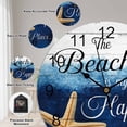 thumbnail image 5 of Wall Clock The Beach Is My Happy Place Clocks PVC Silent Non-Ticking Battery Operated Summer Ocean Starfish Wood Round Clock for Home Living Room Kitchen Bedroom Office School Wall Decor 10 Inch, 5 of 9