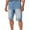 Blue, variant on Denim Shorts for Men Solid Color Elastic Waisted Zipper Straight Leg Summer Comfy Jeans Shorts Blue L