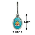 thumbnail image 4 of Garfield Here for the Food Antiqued Oval Charm Clothes Purse Suitcase Backpack Zipper Pull Aid, 4 of 5