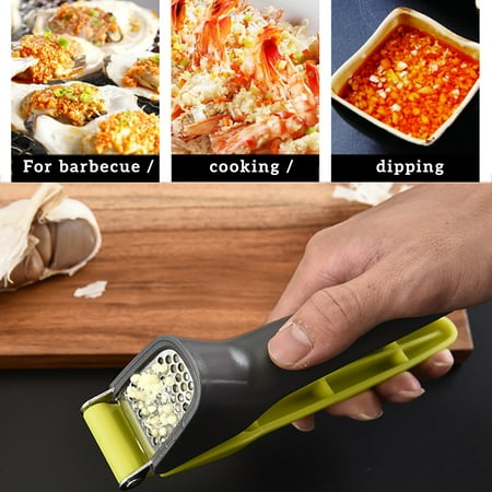 

ROBOT-GXG Garlic Press Mincer Slicer - Premium Garlic Press Stainless Steel Manual Garlic Crusher Masher Professional Garlic Mincer Tool Plastic Ginger Squeezer Masher Home Kitchen Tool