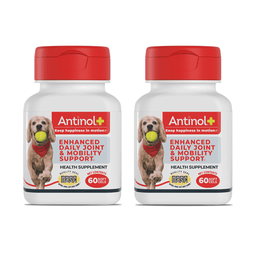 Antinol Plus, Mobility, Hip, and Joint Supplement for Dogs, Green-Lipped Mussels and Krill Oil - Dog Joint Supplement, 120 Soft Gels