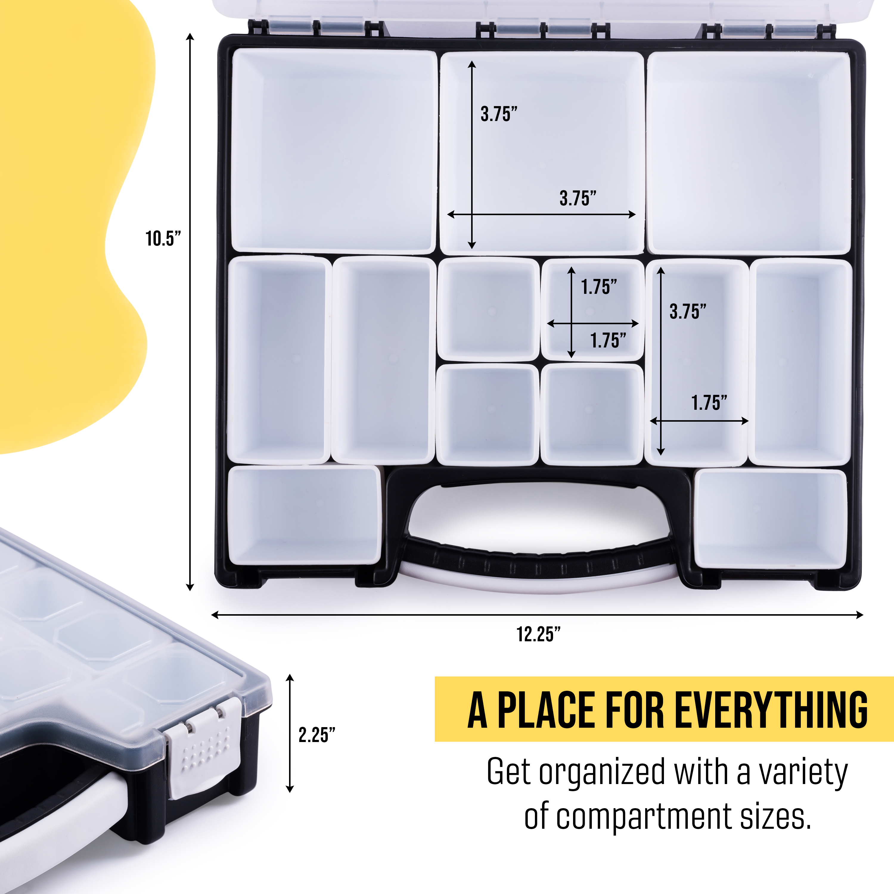 Hoppler Organizer For Wax Seal Kit Tools, Craft Supplies, Beads, Bolts, Screws, Fishing Tackle, And More.  Great Hardware Organizer For Bead Storage And Wax Sealing Supplies To Help Stay Creative.