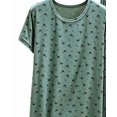 thumbnail image 6 of Bovxnpu Women's Pajamas Set Cotton Loose Floral Short Sleeve Capris Pants Pajamas Set, 6 of 6