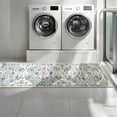 thumbnail image 3 of MeyJey Boho Indoor Hallway Runner Rug 3'x14', Oriental Non Slip Machine Washable Area Rug Distressed Vintage Floor Carpet for Bedroom Kitchen Dinning/Living/Laundry Room, Blue/Beige, 3 of 12