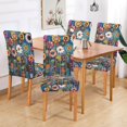 thumbnail image 2 of Yayeee 2 Pack Dining Chair Covers Stretch Parson Chairs Slipcovers Seat Protector, Blue Colorful Flowers, 2 of 6