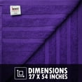 thumbnail image 3 of Infinitee Xclusives Premium Profound Purple Bath Towels - Pack of 2 - 27 x 54 inches., 3 of 11