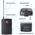 thumbnail image 4 of Dual Channel UHF Wireless Microphone System, 2x30 Adjustable Frequencies, Lavalier & Headset Microphone System for Meeting, Church, 300ft Range (2 Bodypack), 4 of 7