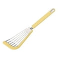 thumbnail image 2 of FURNIX Silicone Slotted Turner 13in Heat Resistant 450°F Flexible Slotted Spatula with Stainless Steel Handle,Non Stick Fry Turner Yellow,Slotted Flipper Silicone Head,Scratch-Free Turner Yellow, 2 of 9