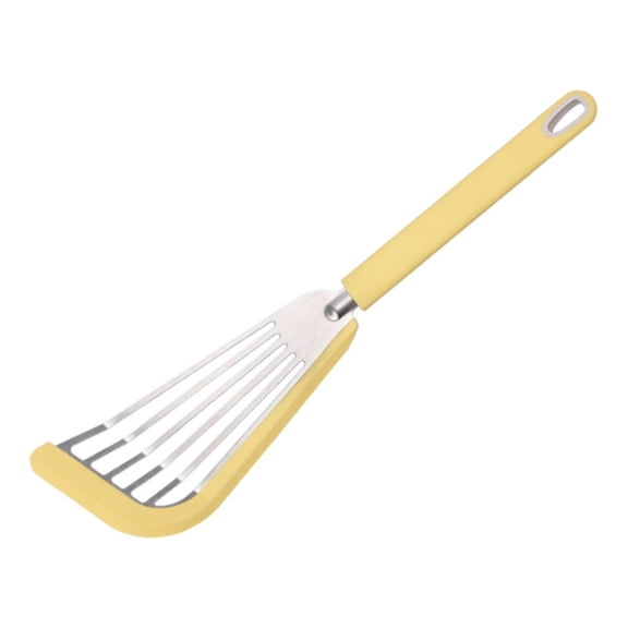BinKFF Silicone Fish Spatulas for Nonstick Cookware,Fish Turner Spatula Stainless Steel with Heat Resistant Silicone Edge,Metal Slotted Spatula for Flipping Fish Egg Patties Fries Pancake Steak
