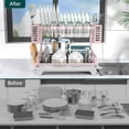 thumbnail image 5 of Dish Drying Rack: 2 Tier Dish Racks for Kitchen Counter and Sink - Large Dish Drying Rack with Drainboard & Utensil Holders - Stainless Steel Dish Drainers Kitchen Organization and Storage, 5 of 6