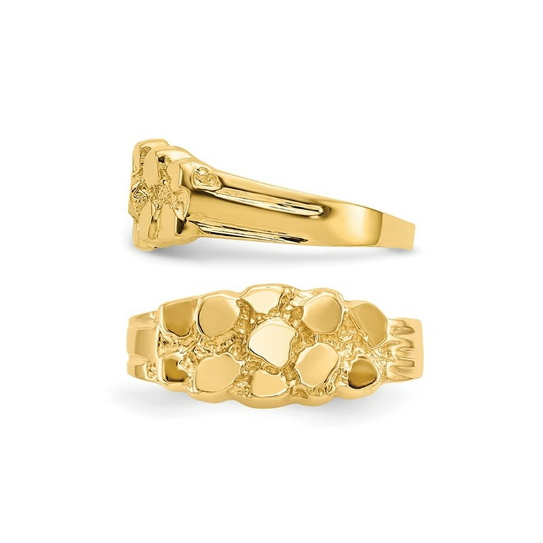Ladies gold nugget ring deals