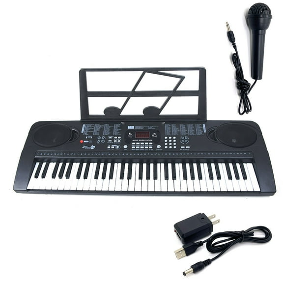 Electric Keyboard 61Key Digital Musical Piano Keyboard with Headphone Jack Microphone for Children Kids Xmas Gift