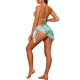 thumbnail image 3 of INSPIRAR CHIC Conjuntos de Bikini de 3 Piezas con Tie Dye para Mujeres, Trajes de Baño con Halter y Triángulo, con Faldas de Playa y Pareos, Traje de Baño Grande Verde, 3 of 5