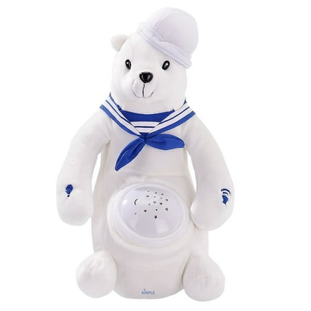 Barry Polar Bear Nightlight Soother with Favorite Lullabies Nature Sounds and Projecting Stars and Moon Light by Dimple