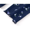 thumbnail image 4 of Cooltree Crewneck T-Shirt for Girls - Navy Blue Soft Ditsy Floral Pointelle Long Sleeve Pullover Stylish Tops Size 10, 4 of 7