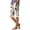 04-Khaki, variant on Women's Floral Print Elastic Waist Capri Pants with Pockets, Casual Loose Knee Length Cropped Trousers, Summer Breathable Casual Shorts for Women Daily Lounge Wear 05-Mint Green XXXL