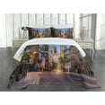 thumbnail image 3 of Ambesonne Gothic Quilted Bedspread Set 3 Pcs, York Minster View, Queen Size, Multicolor, 3 of 5