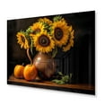thumbnail image 2 of Designart "Still Life with a Golden Sunflower II" Floral Metal Wall Decor, 2 of 5