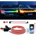 thumbnail image 1 of HAHDAXIA Led Hood Light Strip Exterior Car Led Strip Light Waterproof Headlight Flexible DRL Dynamic Scan Start Up Hoodbeam Kit (RGB, 2M(79 Inches)), 1 of 1