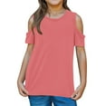 thumbnail image 2 of Piuwrlz T-Shirts Tops for Kids Girls Short Sweatshirt Sleeve Pink Size 5 Years, 2 of 5