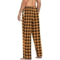 thumbnail image 5 of Top-kevin Orange Plaid Pajama Pants for Men Pajama Bottoms Sleep Lounge Pjs Pants, 5 of 13
