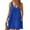 28# Blue, variant on Womens Casual Sun Summer Dresses Swiss Polka Dot Beach Cover Up V Neck Tank Dress with Pockets Blue S