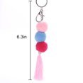 thumbnail image 2 of Porte-clés Pompon Fait Main Bohème Pompon à Pampilles Charme pour Femmes, 2 of 10