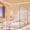 Queen (59"W x 78"L), variant on Silver Canopy Bed Frame - Full Size, Stainless Steel, Four Corner, Mosquito Net, Fit for Metal & Wood Beds