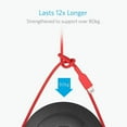 thumbnail image 4 of Anker Powerline II Lightning Cable 6ft Data Sync Charging for iPhon, MFi Certified |Red, 4 of 6