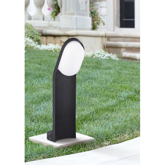 John Timberland Marketa 19 1/2" High Black LED Landscape Bollard Light