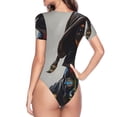 thumbnail image 4 of Daiia Fantasy Wizard Dog Art print Women's Crew Neck Short Sleeve Bodysuit Fashion Tops Fit Casual Basic Extender Bodysuit-XX-Large, 4 of 9