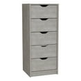 thumbnail image 2 of Miekor Furniture Dresser 42H" 5 Drawers Narrow Dresser, Slim Storage Chest of Drawers, Bedroom, Concrete Gray B5A9758, 2 of 7