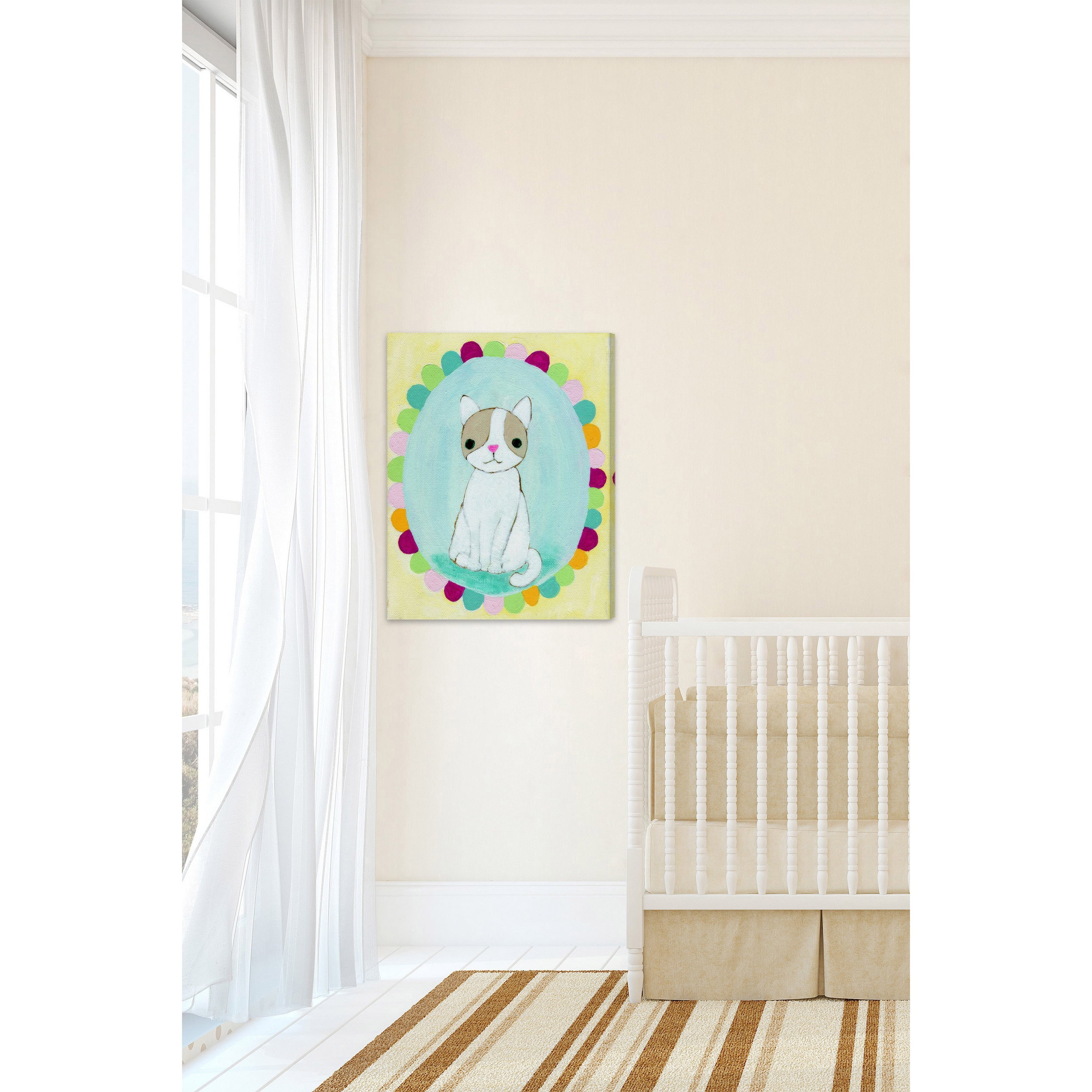 Marmont Hill "Kitty Simple Painting" by Jill Lambert Painting Print on Wrapped Canvas